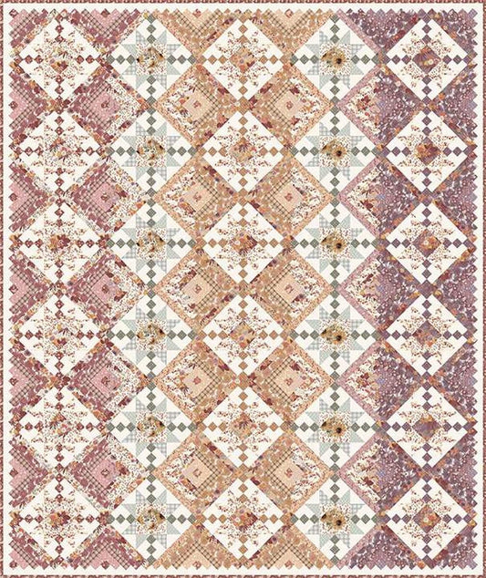 SALE Laura's Log Cabin Quilt Kit - Modern Prairie KT-16740 - Riley Blake Designs - Box Pattern Fabric - Quilting Cotton