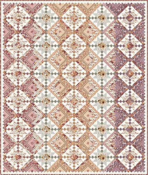 Laura's Log Cabin Quilt Kit by Modern Prairie KT-16740 - Riley Blake Designs - Box Pattern Fabric - Quilting Cotton