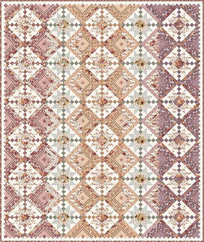 Laura's Log Cabin Quilt Kit by Modern Prairie KT-16740 - Riley Blake Designs - Box Pattern Fabric - Quilting Cotton