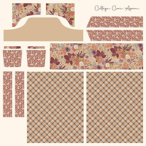 SALE Evening on the Prairie Cottage Core CANVAS Panel Sienna HD16754 - Riley Blake Designs - Lightweight Canvas Cotton Apron