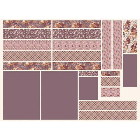 SALE Evening on the Prairie Cottage Core Tote Panel Grape HD16755 - Riley Blake Designs - Lightweight Canvas Cotton Tote Bag