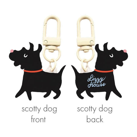 Scotty Dog Zipper Charm LHFVZ005 by Lizzy House - Moda Fabrics - Acrylic Resin Puppy Doggy Black Zipper Pull