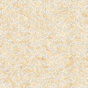 Image of Get Your Kicks 2026 Route 66 Signs Tan quilting cotton fabric by Morris Creative Group for QT Fabrics. Features signs on a beige background. Cute Little Fabric Shop