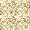 Image of Spirit of Ireland Stained Glass Tan quilting cotton fabric by Morris Creative Group for QT Fabrics. Features shapes on a beige background. Cute Little Fabric Shop