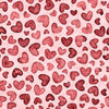 Image of Hearts & Hugs Hearts Pink quilting cotton fabric by Morris Creative Group for QT Fabric. Features hearts on a pink background. Cute Little Fabric Shop