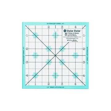SALE Lori Holt Cute Cuts Trim-It Ruler 5" Square - STTI-39764 - Riley Blake Plastic Non-Slip Ruler