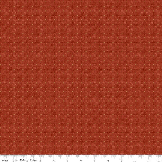 SALE Sewing Your Oats Plaid C15702 Red - Riley Blake Designs - Lattice Plaid Lines Stripe - Quilting Cotton Fabric