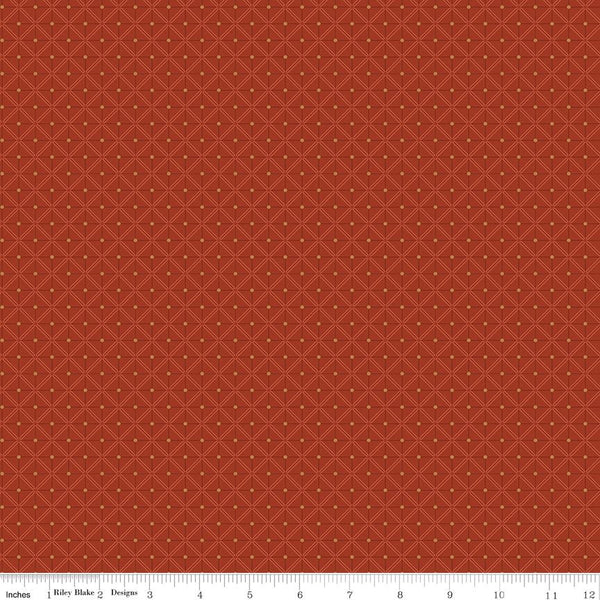 Sewing Your Oats Plaid C15702 Red - Riley Blake Designs - Lattice Plaid Lines Stripe - Quilting Cotton Fabric