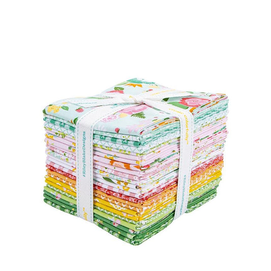 Summer Skies & Fireflies Fat Quarter Bundle 24-Piece - Riley Blake Designs -  Precut - Floral Flowers - Quilting Cotton Fabric