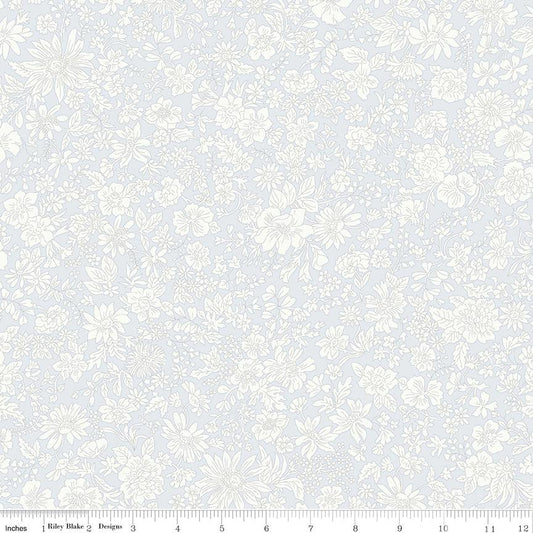 3-Yard cut - SALE Liberty Wide-Width Emily Blossom Silver Birch A WIDEBACK 0166W7402A- Riley Blake - 108" - Quilting Cotton Fabric