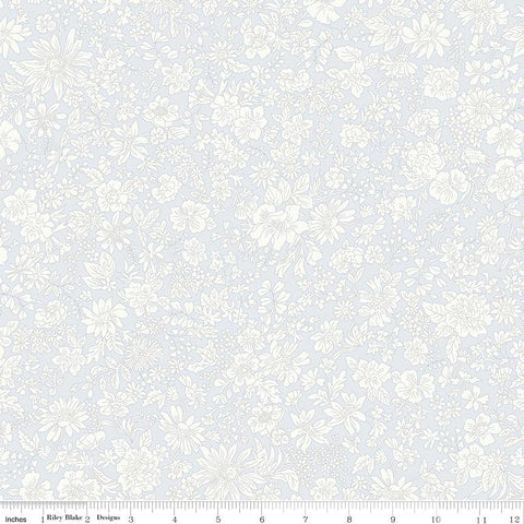 3 yard cut - Liberty Wide-Width Emily Blossom Silver Birch A WIDE BACK 0166W7402A- Riley Blake - 107/108" Wide - Quilting Cotton Fabric