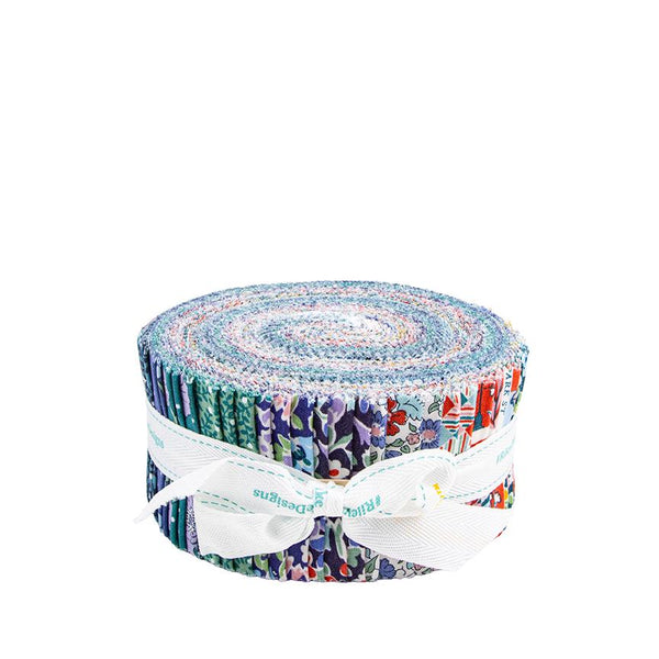 London Bouquet 2.5-Inch Rolie Polie Jelly Roll 40 pieces Riley Blake - Liberty Fabrics - Precut - Flowers - Quilting Cotton Fabric