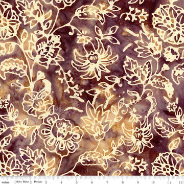 SALE Batiks Expressions Victorian Garden BT23100 French Press - Riley Blake Designs - Hand-Dyed Tjaps Print - Quilting Cotton Fabric