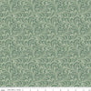 Image of Morning Latte Swirls Green quilting cotton fabric by Sandy Gervais for Riley Blake Designs. Features swirls on a green background. Cute Little Fabric Shop
