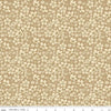 Image of Morning Latte Tonal Floral Camel quilting cotton fabric by Sandy Gervais for Riley Blake Designs. Features flowers on a tan background. Cute Little Fabric Shop