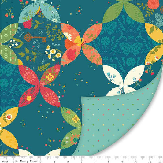 SALE Double Lush Velvet First Blooms LV16810 - Riley Blake Designs - Double Sided Plush - No Fray Edge - Polyester
