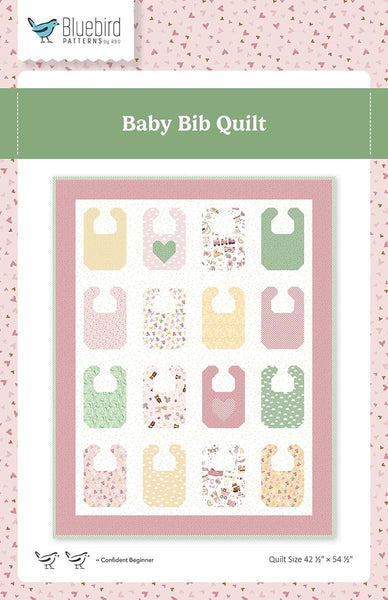 SALE Baby Bib Quilt PATTERN P100 by Bluebird Patterns - Riley Blake Designs - INSTRUCTIONS Only - 10" Stacker Friendly - Piecing