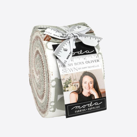 For My Boys Oliver 2.5-Inch Jelly Roll Rolie Polie 40 pieces - 25160JR - Moda Fabrics - Precut Bundle - Quilting Cotton Fabric