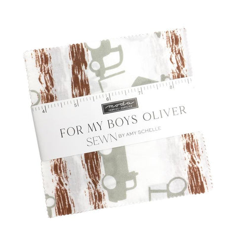 For My Boys Oliver Charm Pack 5" Stacker Bundle 25160PP - Moda Fabrics - Boy - 42 piece Precut Pre cut - Quilting Cotton Fabric