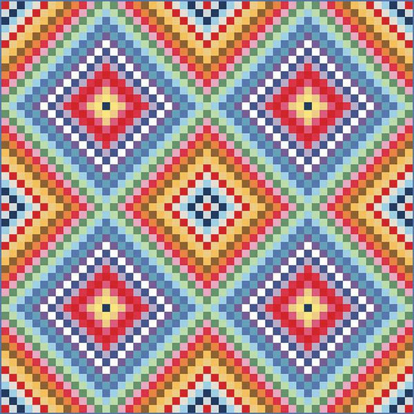 All In Quilt PATTERN P205 by American Jane Patterns - Riley Blake Designs - INSTRUCTIONS Only - Trip Around the World Design