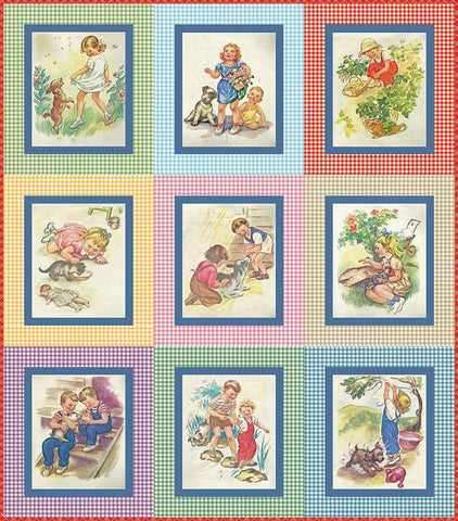 Framed Innocence Quilt PATTERN P205 by American Jane Patterns - Riley Blake Designs - INSTRUCTIONS Only - Features PD16660-PANEL Panel