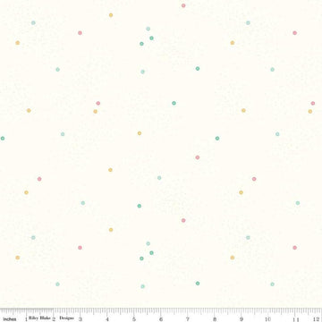 3-Yard Cut - Dainty Daisy on Cloud 108" WIDEBACK Pastel Low-Volume Fabric - WB700 - Lori Holt Riley Blake Quilting Cotton Fabric