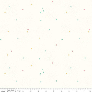 3-Yard Cut - Dainty Daisy on Cloud 108" WIDEBACK Pastel Low-Volume Fabric - WB700 - Lori Holt Riley Blake Quilting Cotton Fabric