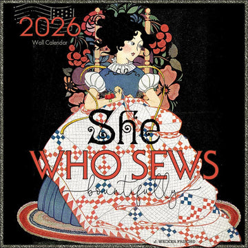 SALE J. Wecker Frisch 2026 Calendar ST-48909  - Riley Blake Designs - 12" x 12" on Premium Paper - Features Original Artwork