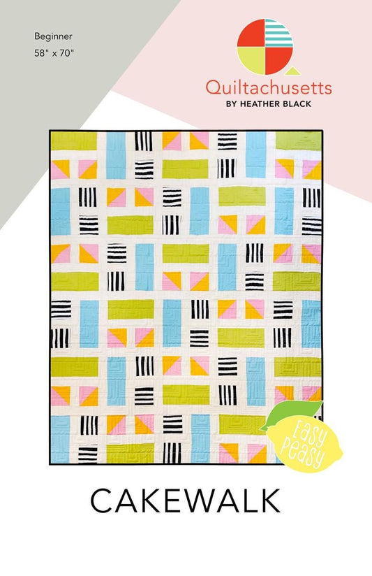 SALE Cakewalk Quilt PATTERN P215 - Heather Black - Riley Blake Designs - INSTRUCTIONS Only - One Size Beginner Friendly