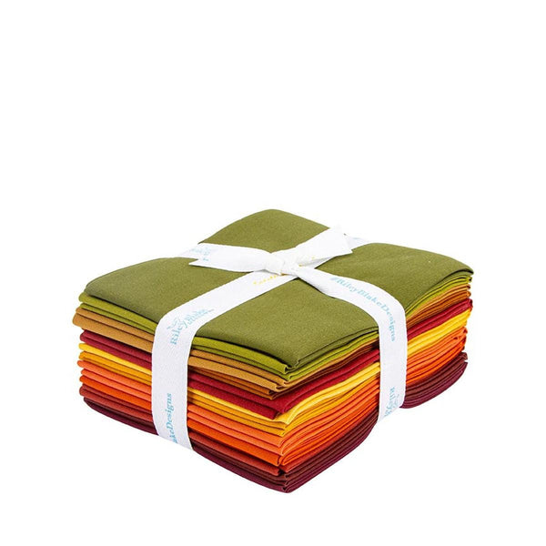 Confetti Cottons Autumn Fat Quarter Bundle 12 pieces - Riley Blake - Pre cut Precut - Solids - Quilting Cotton Fabric