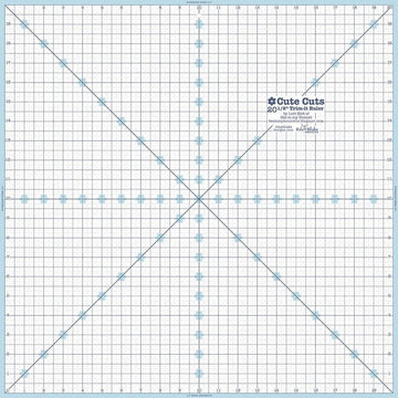 SALE Cute Cuts Trim-It Ruler 20 1/2" Square - STTI-21861 - Riley Blake Plastic Non-Slip Ruler