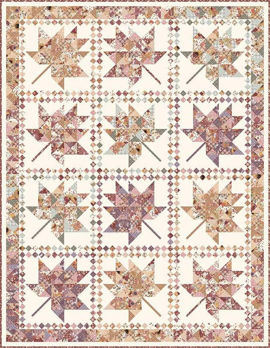 SALE Prairie Leaves Quilt PATTERN P138 - Modern Prairie - Riley Blake Designs - INSTRUCTIONS Only - Pieced Blocks Leaves