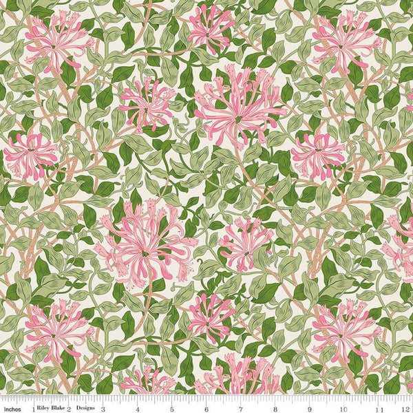 3 yard cut - SALE Liberty Wide-Width Craft Garden Trailing Honeysuckle - Riley Blake - 107/108" Wide - Quilting Cotton Fabric