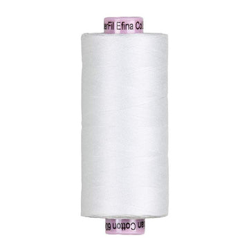 Confetti Cotton Thread Riley White RBTH-49542 - 60 Weight - 1500 Yards - Egyptian Cotton Flat Seem - Quilting Sewing