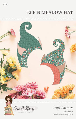 Elfin Meadow Hat Project PATTERN P177 by Jennifer Long - Riley Blake Designs - INSTRUCTIONS Only - Multiple Sizes