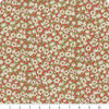 Image of Festive Greetings Peaceful Poinsettias quilting cotton fabric by Liberty Fabrics for Riley Blake Designs. Features flowers on a red background. Cute Little Fabric Shop