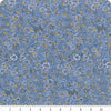 Image of Festive Greetings Emily Star quilting cotton fabric by Liberty Fabrics for Riley Blake Designs. Features stars on a blue background. Cute Little Fabric Shop