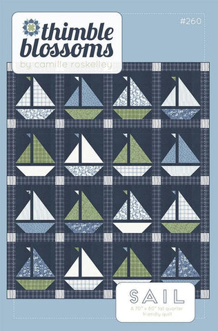 SALE Sail Quilt Pattern TB-260 by Thimble Blossoms - Moda Fabrics - INSTRUCTIONS Only - Fat Quarter Friendly - Nantucket Summer