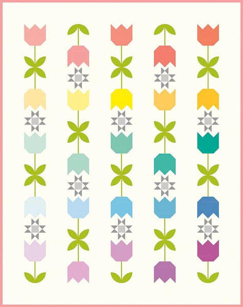 SALE The Tulip Quilt PATTERN P281 by Pear Tree Market - Riley Blake Designs- INSTRUCTIONS Only - Advanced Beginner - Piecing