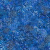 Image of Roar of the Pride Blender Royal quilting cotton fabric by Morris Creative Group for QT Fabrics. Features abstract on a blue background. Cute Little Fabric Shop