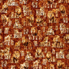 Image of Roar of the Pride Family Allover Rust quilting cotton fabric by Morris Creative Group for QT Fabrics. Features lions on a red background. Cute Little Fabric Shop