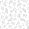 Image of Healing Garden Botanical Sketches White quilting cotton fabric by Jane Maday for QT Fabrics. Features flowers on a white background. Cute Little Fabric Shop
