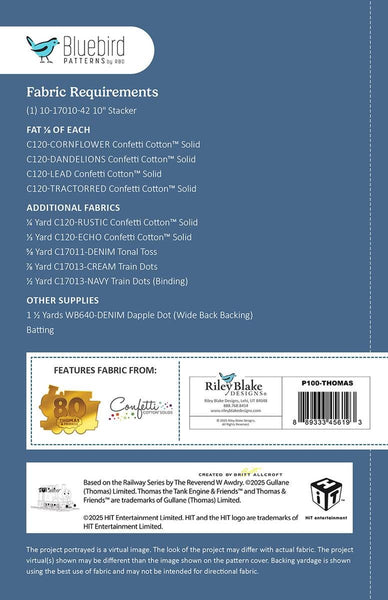 SALE Thomas the Tank Railway Quilt PATTERN P042 by Bluebird Patterns - Riley Blake Designs - INSTRUCTIONS Only - Train Tracks