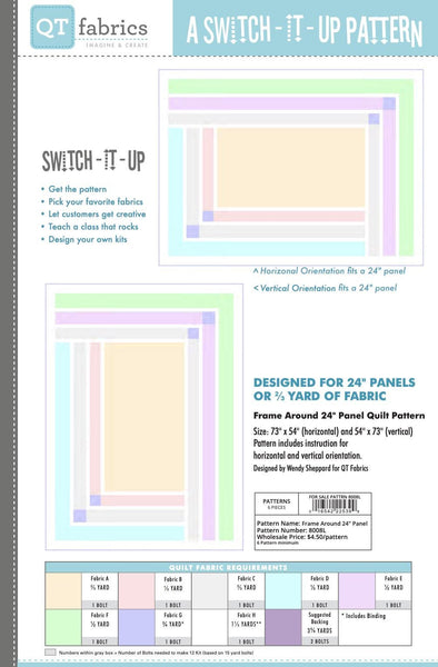 Switch It Up 24" Panel Pattern Quilt PATTERN - QT Fabrics - Instructions Only - Pieced Pattern