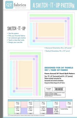 Switch It Up 24" Panel Pattern Quilt PATTERN - QT Fabrics - Instructions Only - Pieced Pattern