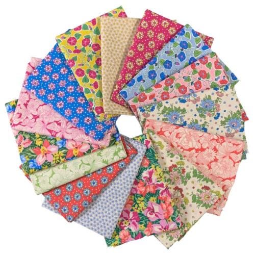 Postcard From Paradise Fat Quarter Bundle 15 pieces - Riley Blake Designs - Pre cut Precut - Quilting Cotton Fabric