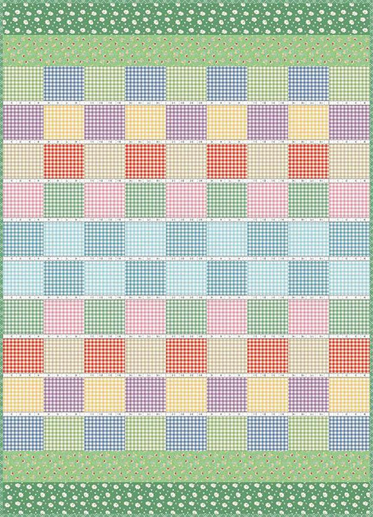 Gingham Picnic Quilt PATTERN P205 - American Jane Patterns - Riley Blake Designs - INSTRUCTIONS Only - Rows Blocks