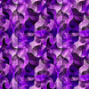 Image of Solstice Kaleidoscope Geo Purple quilting cotton fabric by Morris Creative Group for QT Fabrics. Features geometric designs on a purple background. Cute Little Fabric Shop