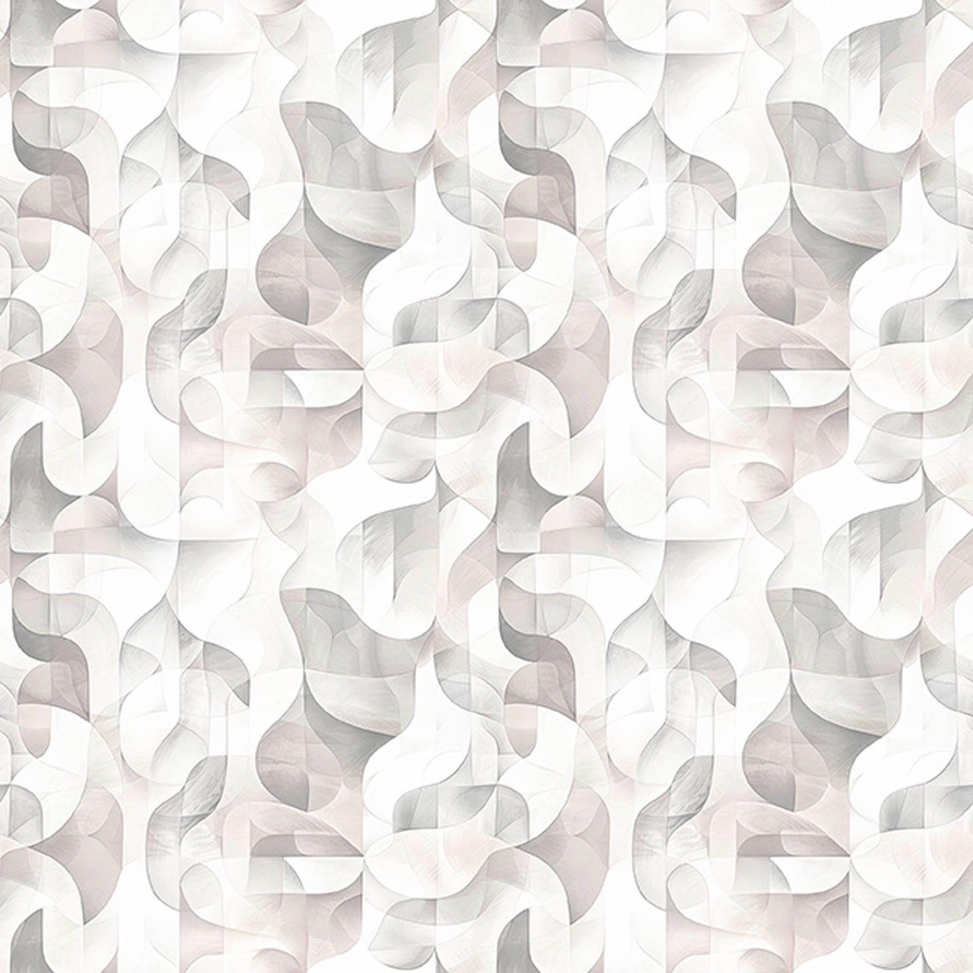 Image of Solstice Kaleidoscope Geo Gray quilting cotton fabric by Morris Creative Group for QT Fabrics. Features geometric designs on a gray background. Cute Little Fabric Shop