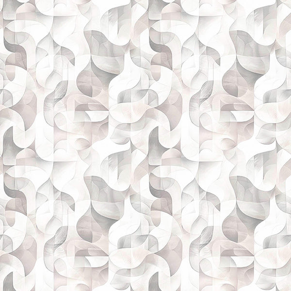 Image of Solstice Kaleidoscope Geo Gray quilting cotton fabric by Morris Creative Group for QT Fabrics. Features geometric designs on a gray background. Cute Little Fabric Shop